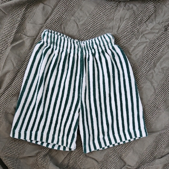 Zara Other - Zara Kids Green and White Striped Shorts, Terry